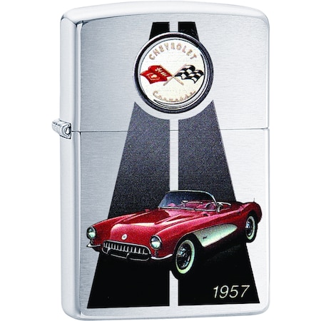 Zippo 2024 Zippo Custom Corvette 1957 Brushed Chrome ZIP-200CI403855